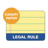 "the Legal Pad" Glue Top Pads, Wide-legal Rule, 8.5 X 11, Canary, 50 Sheets, 12-pack