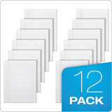 "the Legal Pad" Glue Top Pads, Wide-legal Rule, 8.5 X 11, White, 50 Sheets, 12-pack