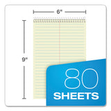 Steno Book, Gregg Rule, Assorted Covers, 6 X 9, 80 Green Tint Sheets, 4-pack