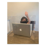 Personal Space Crystal Clear Desk Dividers, 18.5 X 9.5 X 14, Pet, Clear, 36-carton