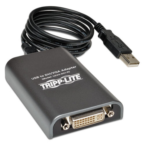 Usb 2.0 To Dvi-vga External Multi-monitor Video Card, 128 Mb Sdram