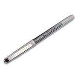 Vision Needle Stick Roller Ball Pen, Fine 0.7mm, Black Ink, Silver Barrel, Dozen