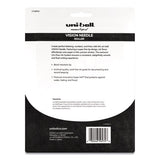 Vision Needle Stick Roller Ball Pen, Fine 0.7mm, Assorted Ink, Silver Barrel, 8-set