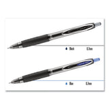 Signo 207 Needle Point Retractable Gel Pen, 0.7mm, Black Ink-barrel, Dozen