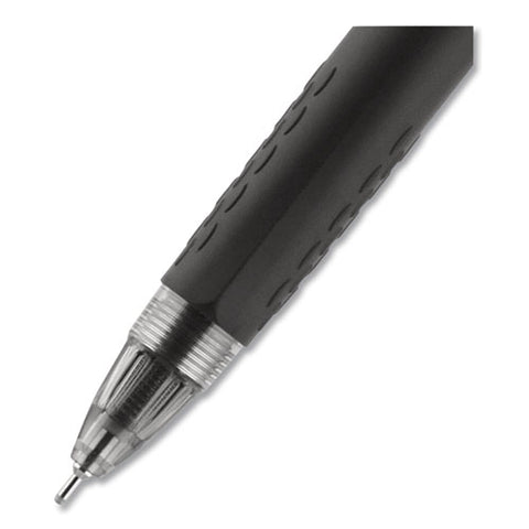 Signo 207 Needle Point Retractable Gel Pen, 0.7mm, Black Ink-barrel, Dozen