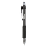 Signo 207 Needle Point Retractable Gel Pen, 0.7mm, Black Ink-barrel, Dozen