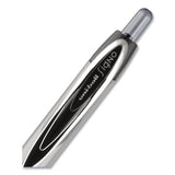 Signo 207 Needle Point Retractable Gel Pen, 0.7mm, Blue Ink, Black Barrel, Dozen
