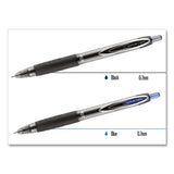 Signo 207 Needle Point Retractable Gel Pen, 0.7mm, Blue Ink, Black Barrel, Dozen