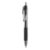 Signo 207 Needle Point Retractable Gel Pen, 0.7mm, Blue Ink, Black Barrel, Dozen