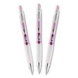 Signo 207 Retractable Gel Pen, Medium 0.7 Mm, Black Ink, Pink Barrel, 2-pack