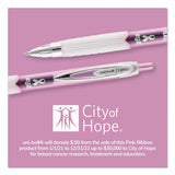 Signo 207 Retractable Gel Pen, Medium 0.7 Mm, Black Ink, Pink Barrel, 2-pack