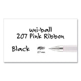 Signo 207 Retractable Gel Pen, Medium 0.7 Mm, Black Ink, Pink Barrel, 2-pack