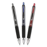 Signo 207 Retractable Gel Pen, 1 Mm, Black Ink, Translucent Black Barrel, Dozen