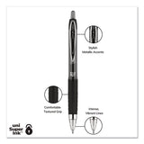 Signo 207 Retractable Gel Pen, 1 Mm, Black Ink, Translucent Black Barrel, Dozen