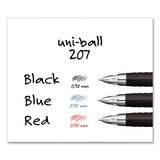 207 Signo Gel Ultra Micro Retractable Gel Pen, 0.38mm, Black Ink, Smoke Barrel