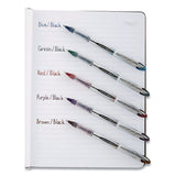 Vision Elite Blx Series Stick Roller Ball Pen, 0.8 Mm, Assorted Ink-barrel, 5-pack
