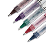Vision Elite Blx Series Stick Roller Ball Pen, 0.8 Mm, Assorted Ink-barrel, 5-pack