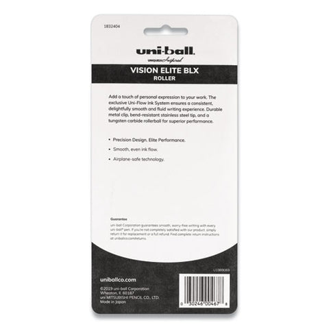 Vision Elite Blx Series Stick Roller Ball Pen, 0.8 Mm, Assorted Ink-barrel, 5-pack