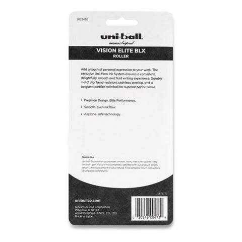 Vision Elite Blx Stick Roller Ball Pen, Micro 0.5mm, Assorted Ink-barrel, 5-pack