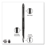 Air Porous Rollerball Pen, Medium 0.7 Mm, Blue Ink, Black Barrel, Dozen