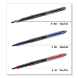 Air Porous Rollerball Pen, Medium 0.7 Mm, Blue Ink, Black Barrel, Dozen