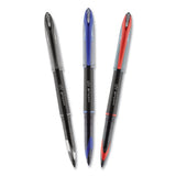Air Porous Rollerball Pen, Medium 0.7 Mm, Blue Ink, Black Barrel, Dozen