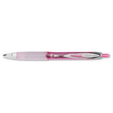 207 Retractable Gel Pen Office Pack, 0.7 Mm, Black Ink, Pink Barrel, 36-pack