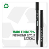 Onyx Stick Roller Ball Pen, Fine 0.7 Mm, Black Ink, Black Matte Barrel, 72-pack