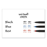 Onyx Stick Roller Ball Pen, Fine 0.7 Mm, Black Ink, Black Matte Barrel, 72-pack