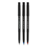 Onyx Stick Roller Ball Pen, Fine 0.7 Mm, Blue Ink, Black Matte Barrel, 72-pack