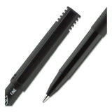 Onyx Stick Roller Ball Pen, Fine 0.7 Mm, Blue Ink, Black Matte Barrel, 72-pack