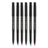 Onyx Stick Roller Ball Pen, Fine 0.7 Mm, Blue Ink, Black Matte Barrel, 72-pack