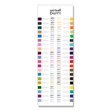 Emott Ever Fine Porous Point Pens, Fine 0.4 Mm, Assorted Ink, White Barrel, 40-set