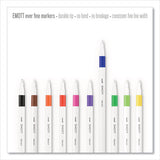 Emott Ever Fine Porous Point Pens, Fine 0.4 Mm, Assorted Ink, White Barrel, 40-set