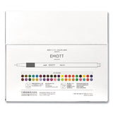 Emott Ever Fine Porous Point Pens, Fine 0.4 Mm, Assorted Ink, White Barrel, 40-set