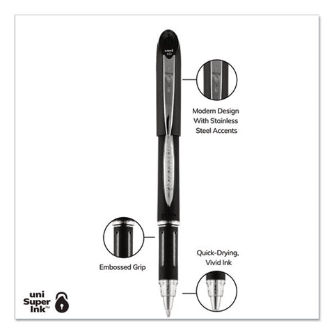 Jetstream Stick Ballpoint Pen, Bold 1 Mm, Black Ink, Black Barrel
