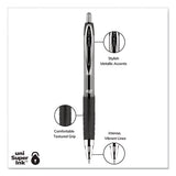 Signo 207 Retractable Gel Pen, 0.7 Mm, Black Ink, Translucent Black Barrel, 4-pack