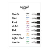 Signo 207 Retractable Gel Pen, 0.7 Mm, Black Ink, Translucent Black Barrel, 4-pack