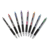 Signo 207 Retractable Gel Pen, Medium 0.7 Mm, Assorted Ink, Black Barrel, 8-set