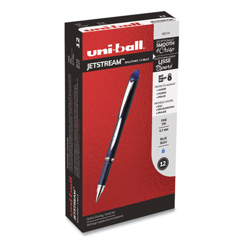 Jetstream Stick Ballpoint Pen, Fine 0.7mm, Blue Ink, Blue Barrel