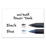 Power Tank Rt Retractable Ballpoint Pen, 1mm, Black Ink, Smoke-black Barrel, Dozen
