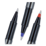 Deluxe Stick Roller Ball Pen, Micro 0.5 Mm, Black Ink, Metallic Gray Barrel, Dozen