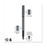 Deluxe Stick Roller Ball Pen, Micro 0.5 Mm, Black Ink, Metallic Gray Barrel, Dozen