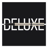 Deluxe Stick Roller Ball Pen, Micro 0.5 Mm, Black Ink, Metallic Gray Barrel, Dozen