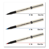 Deluxe Stick Roller Ball Pen, Micro 0.5 Mm, Black Ink, Metallic Gray Barrel, Dozen