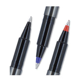 Deluxe Stick Roller Ball Pen, Micro 0.5 Mm, Blue Ink, Metallic Gray Barrel, Dozen