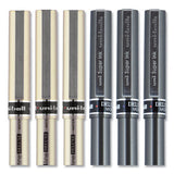 Deluxe Stick Roller Ball Pen, Micro 0.5 Mm, Blue Ink, Metallic Gray Barrel, Dozen