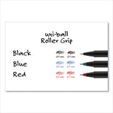 Deluxe Stick Roller Ball Pen, Micro 0.5 Mm, Blue Ink, Metallic Gray Barrel, Dozen