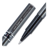 Deluxe Stick Roller Ball Pen, Micro 0.5 Mm, Blue Ink, Metallic Gray Barrel, Dozen