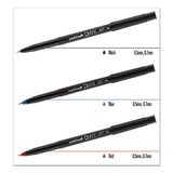 Onyx Stick Roller Ball Pen, Micro 0.5 Mm, Black Ink, Black Matte Barrel, Dozen